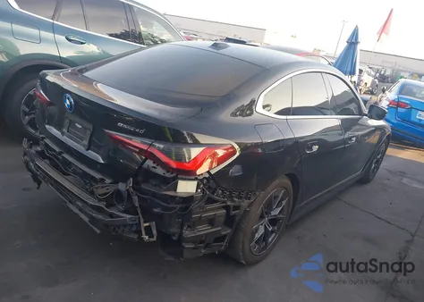 2023 BMW I4 Edrive40 z USA, uszkodzony, nr VIN WBY73AW0XPFN87042